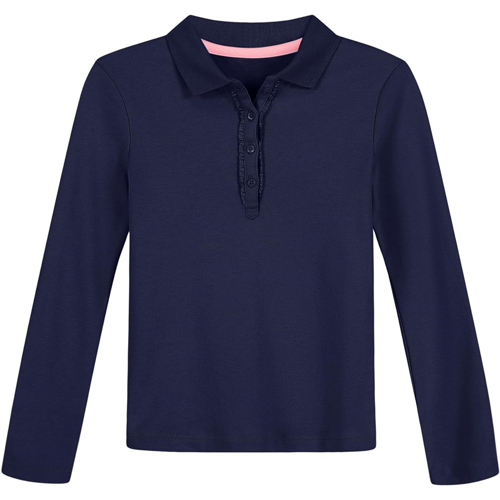 Girls' Long Sleeve Polo Shirt Manufacturer | Custom School Uniform Shirts & OEM