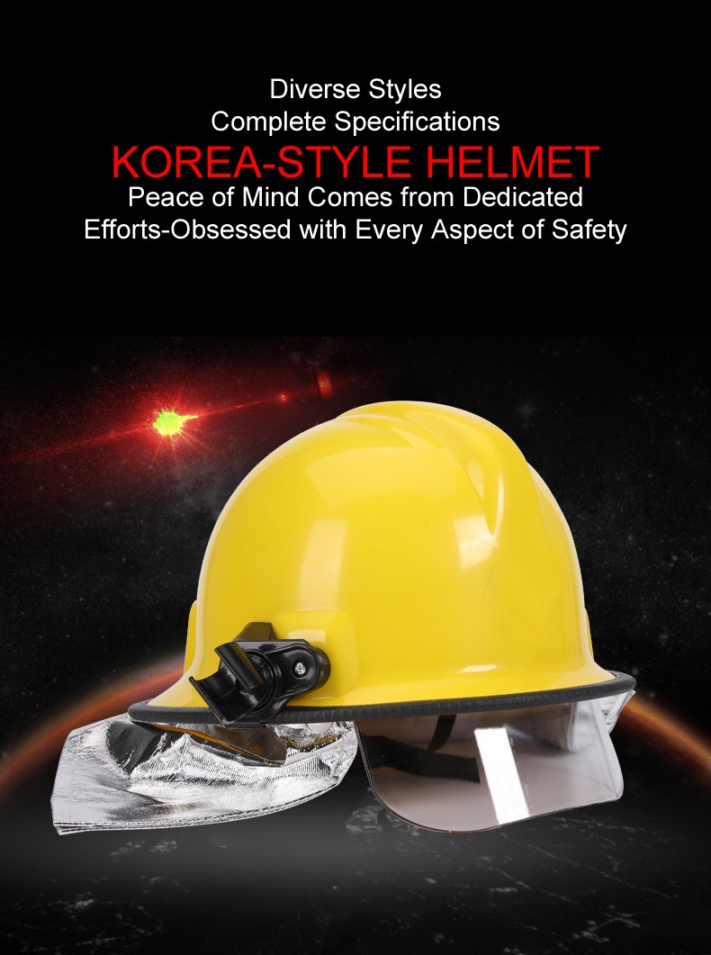 Yellow Fire Korean-Style Helmet with Aluminum Foil